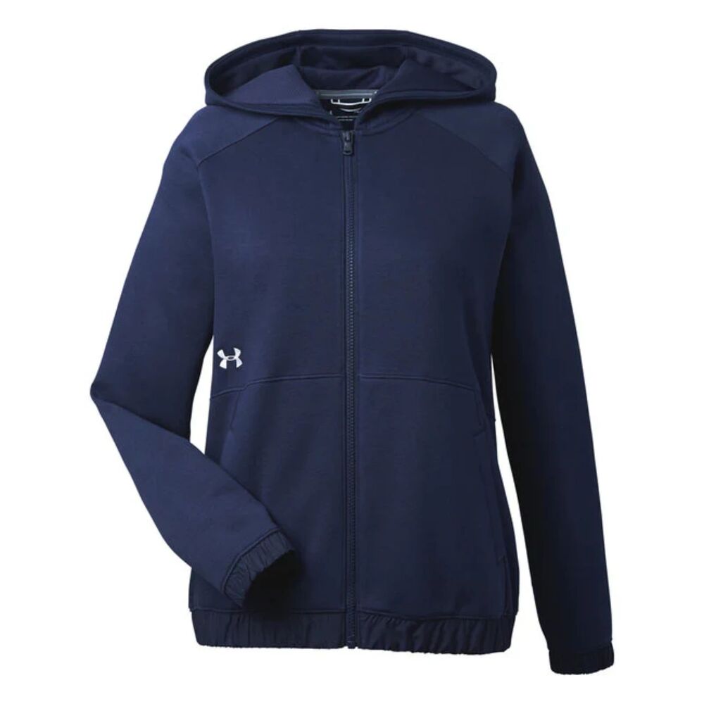 Under Armour Women's Hustle Navy Full Zip Hoodie Med